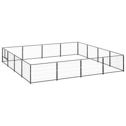 Dog Kennel Black 172.2 ftÂ¬â‰¤ Steel