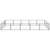 Dog Kennel Black 161.5 ftÂ² Steel