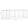 Outdoor Dog Kennel Galvanized Steel with Roof 130.2 ftÂ¬â‰¤