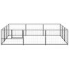 Dog Kennel Black 96.9 ftÂ¬â‰¤ Steel