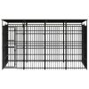 Outdoor Dog Kennel with Roof Steel 79.3 ftÂ¬â‰¤