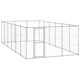 Outdoor Dog Kennel Galvanized Steel 234.4 ftÂ²