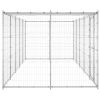 Outdoor Dog Kennel Galvanized Steel with Roof 130.2 ftÂ²