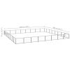 Dog Kennel Black 688.9 ftÂ¬â‰¤ Steel