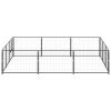 Dog Kennel Black 96.9 ftÂ¬â‰¤ Steel