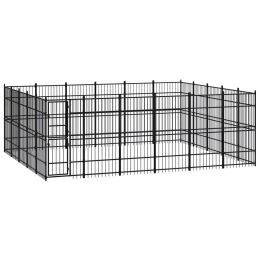 Outdoor Dog Kennel Steel 297.6 ftÂ²