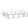 Dog Kennel Black 129.2 ftÂ¬â‰¤ Steel