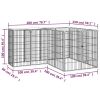 14-Panel Dog Playpen Black 19.7"x39.4" Powder-coated Steel