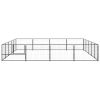 Dog Kennel Black 215.3 ftÂ² Steel