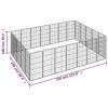 24-Panel Dog Playpen Black 19.7"x39.4" Powder-coated Steel