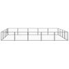 Dog Kennel Black 215.3 ftÂ² Steel