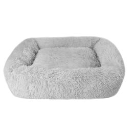 Soft Plush Orthopedic Pet Bed Slepping Mat Cushion for Small Large Dog Cat (Color: gray, size: S ( 22 x 18 x 8 in ))