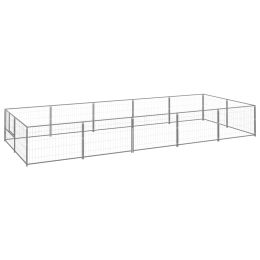 Dog Kennel Silver 107.6 ftÂ¬â‰¤ Steel (Color: Silver)