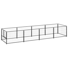 Dog Kennel Black 43.1 ftÂ¬â‰¤ Steel (Color: Black)