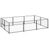 Dog Kennel Black 64.6 ft. Steel