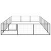 Dog Kennel Black 258.3 ftÂ¬â‰¤ Steel