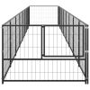 Dog Kennel Black 86.1 ft. Steel