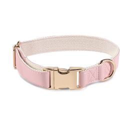 Pet Collar Metal Buckle High Quality All-match (Option: Pink Golden Necklace-M)